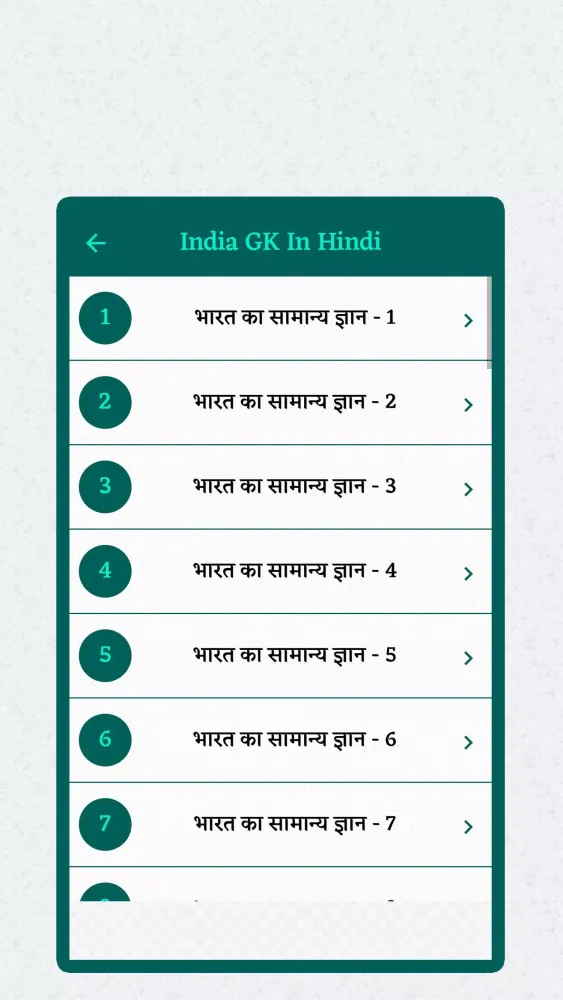 Screenshot di India GK In Hindi Offline