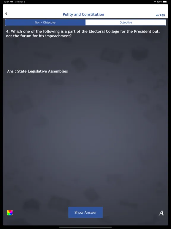World General Knowledge Quiz iPad 應用截圖