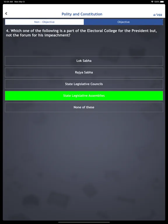 World General Knowledge Quiz iPad 應用截圖