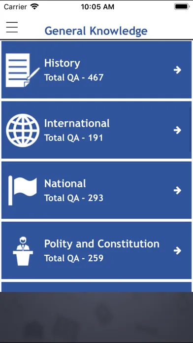 World General Knowledge Quiz應用截圖