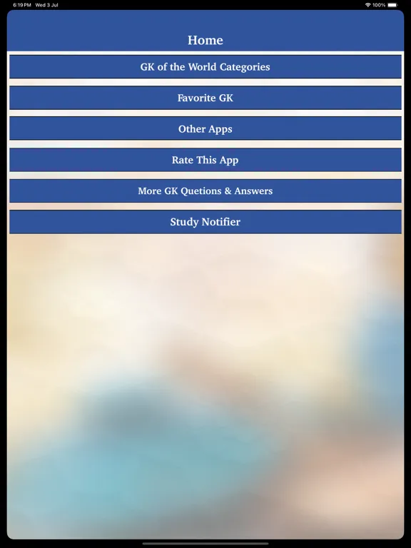 GK of the World Study Notifier iPad  Screenshots