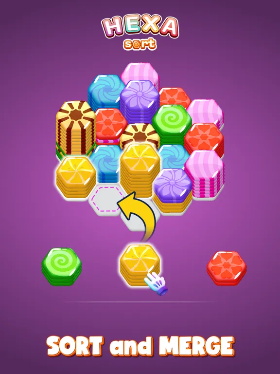Zrzuty ekranu Hexa Sort: Candy Blast iPad 