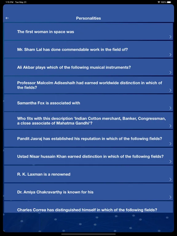تصاویر World General Knowledge - GK iPad 