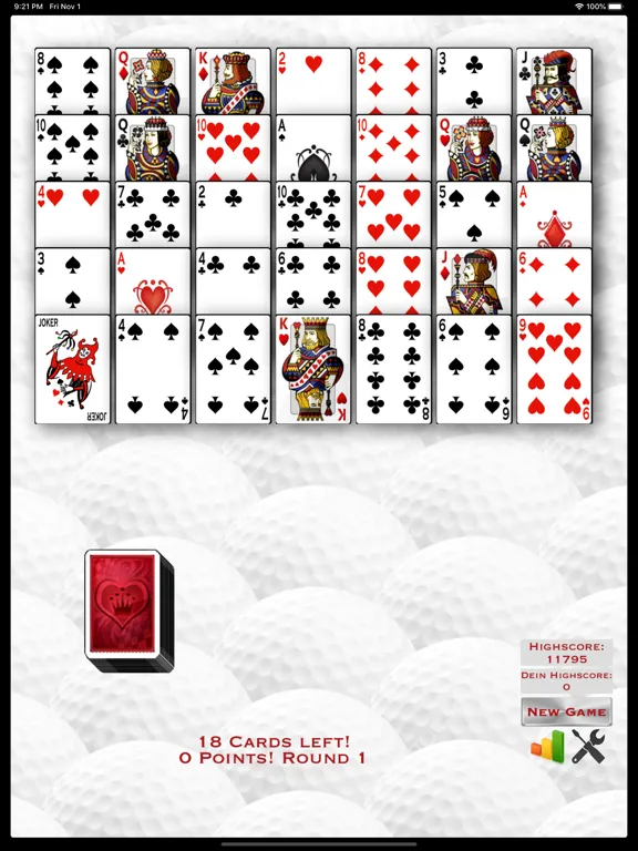 Tangkapan skrin Golf Royal Solitaire iPad 