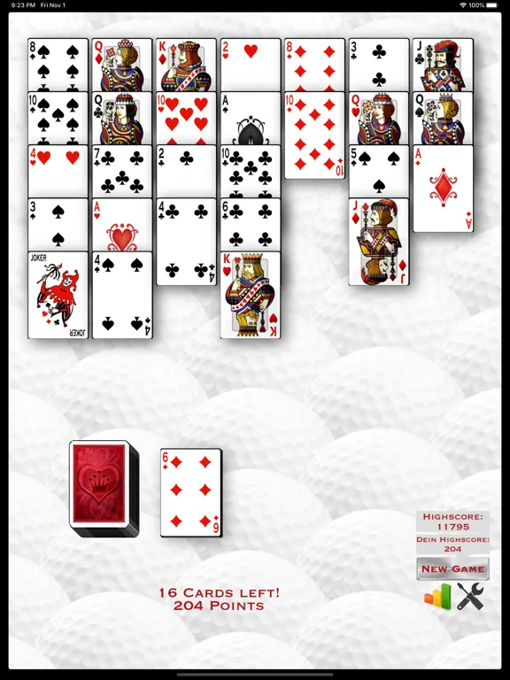 Tangkapan skrin Golf Royal Solitaire iPad 