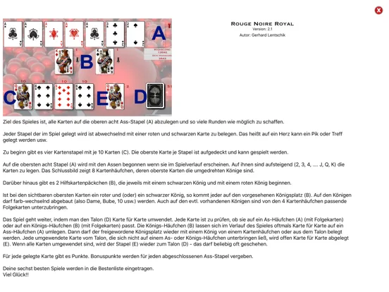 Capturas de tela do Rouge-Noire Royal Solitaire iPad 