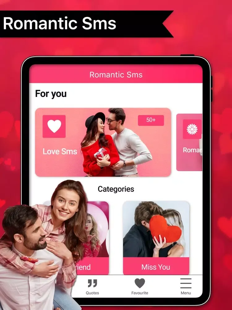 Romantic Messages, Love Quotes iPad  Ekran Görüntüleri