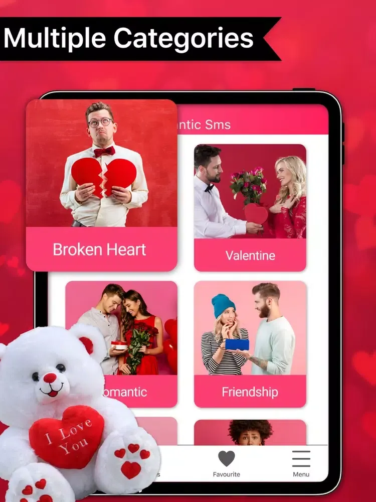 Romantic Messages, Love Quotes iPad  Ekran Görüntüleri