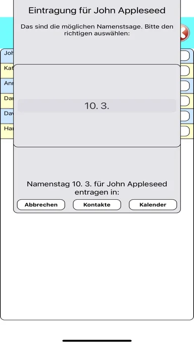 Name Days - Namenstage سکرین شاٹس