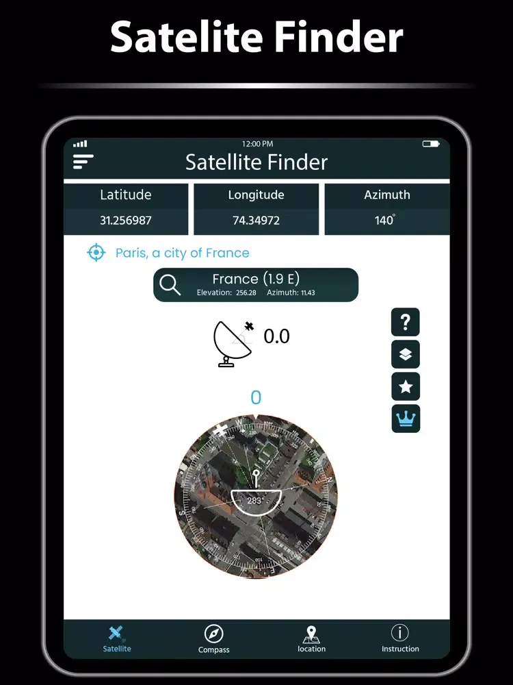 Satellite Finder for Dish TV iPad 應用截圖
