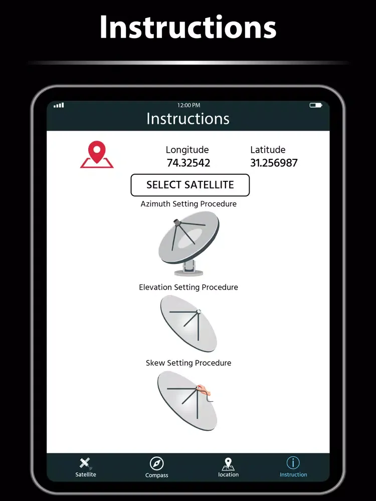 Satellite Finder for Dish TV iPad 應用截圖