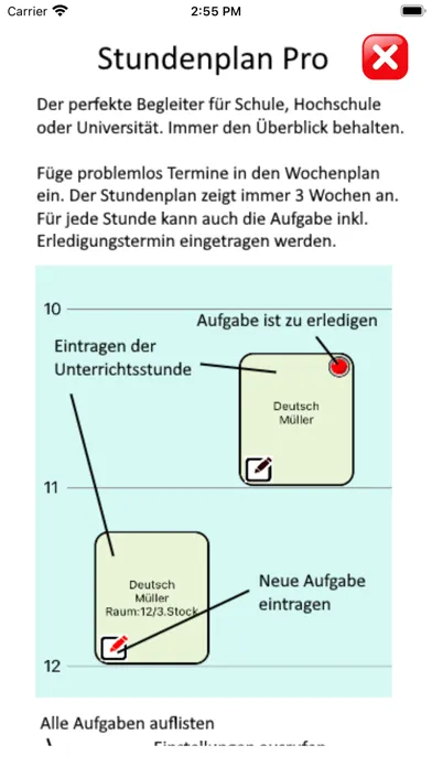 Stundenplan Pro Ekran Görüntüleri