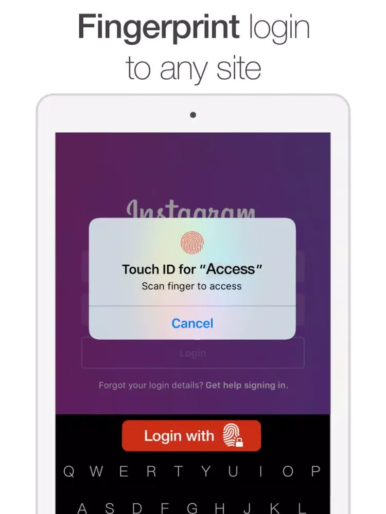 Fingerprint Login & Password iPad  স্ক্রিনশট