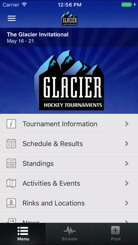 Glacier Hockey Tournaments Screenshots