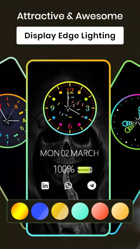 Zrzuty ekranu Always on display clock widget