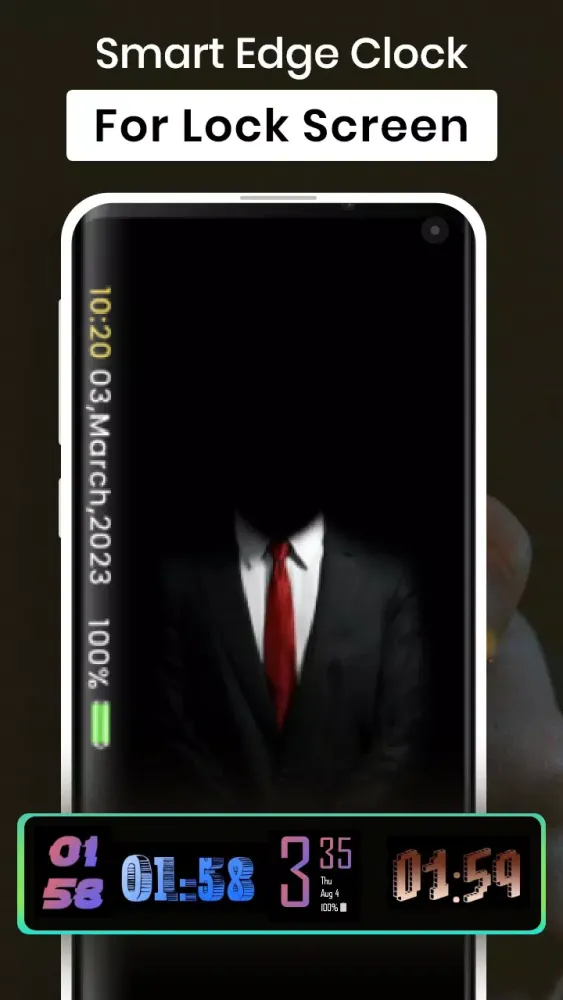 Zrzuty ekranu Always on display clock widget