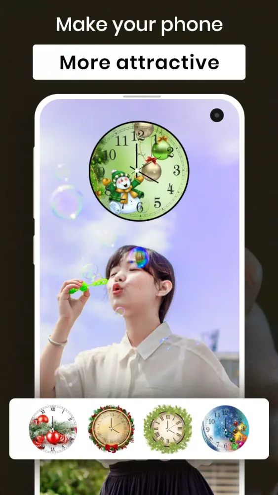 Zrzuty ekranu Always on display clock widget