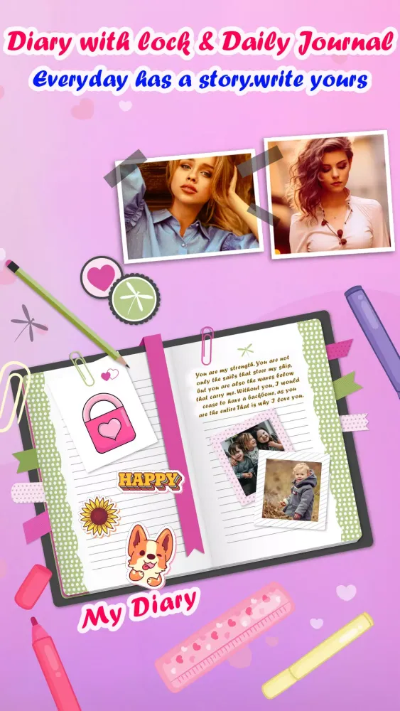 Ảnh chụp màn hình của Diary With Lock Password