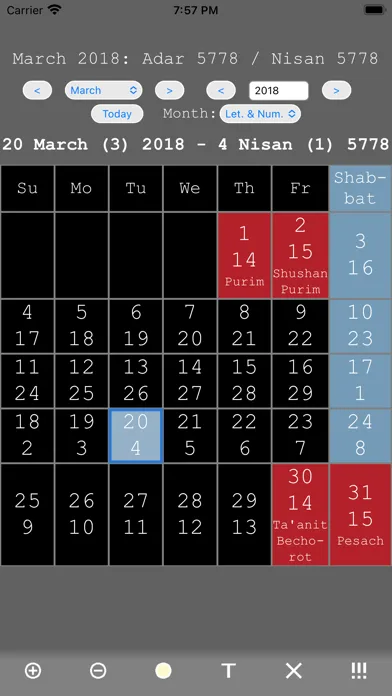 Screenshot di Jewish Calendar and Holidays L