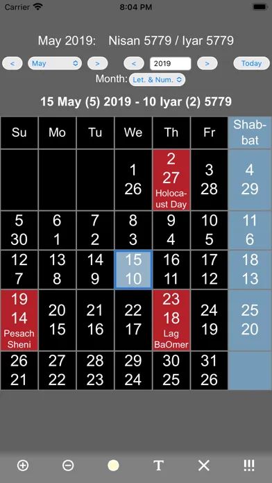 Screenshot di Jewish Calendar and Holidays L