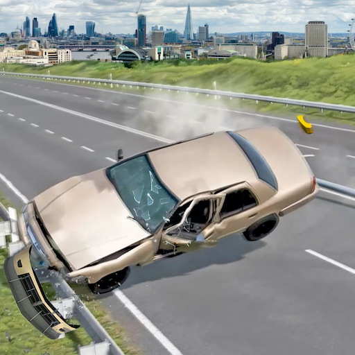 Mega Beam car drive Crash
