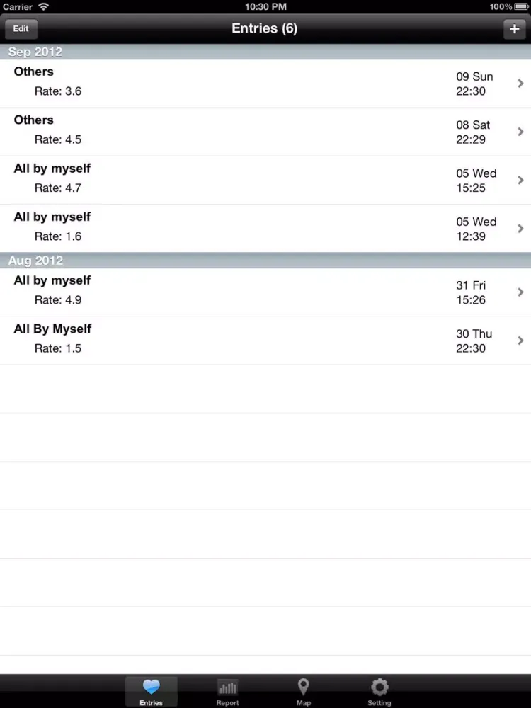 Скриншоты Sexperience - Keep track of your intimate moments with report generator for iPhone & iPad iPad 