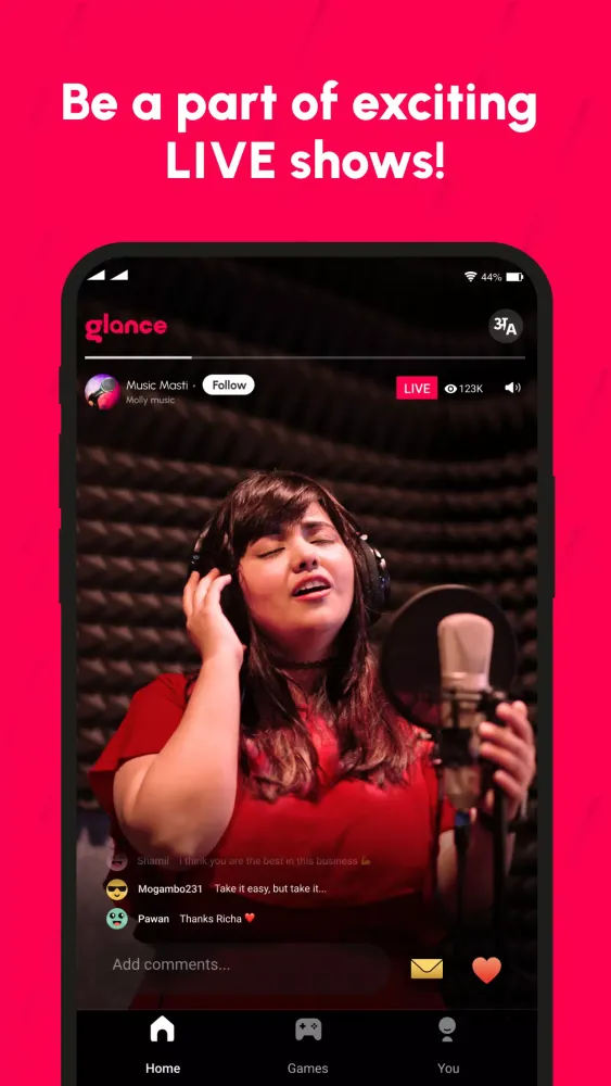 Capturas de tela do Glance for realme