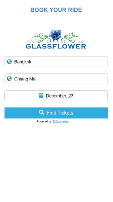 ภาพหน้าจอของ GLASSFLOWER Book Your Ride