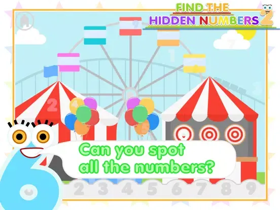 ภาพหน้าจอของ Find The Hidden Numbers 2 Kids iPad 