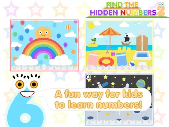 ภาพหน้าจอของ Find The Hidden Numbers 2 Kids iPad 