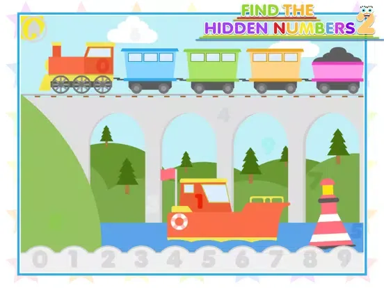 ภาพหน้าจอของ Find The Hidden Numbers 2 Kids iPad 