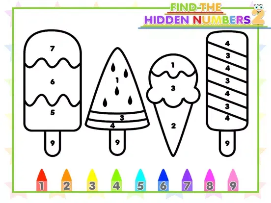ภาพหน้าจอของ Find The Hidden Numbers 2 Kids iPad 