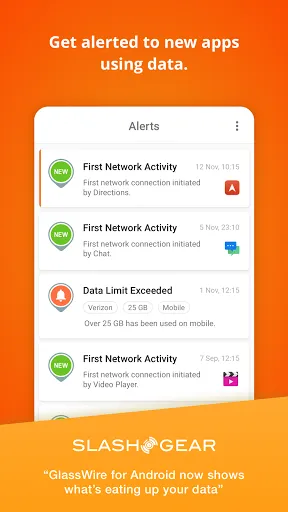 GlassWire Data Usage Monitor Screenshots