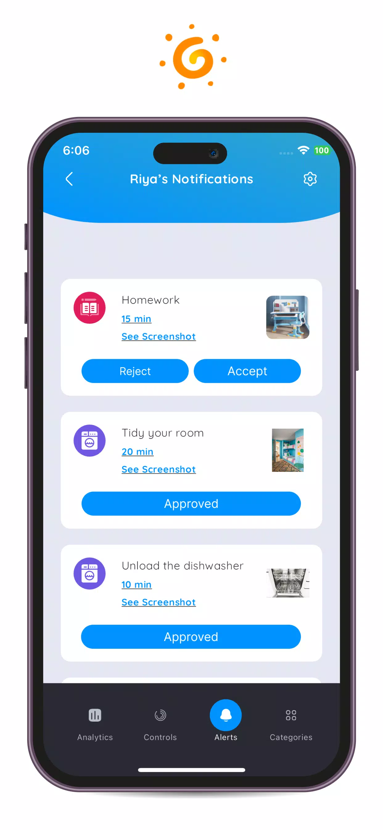 Gleam Parent Screenshots