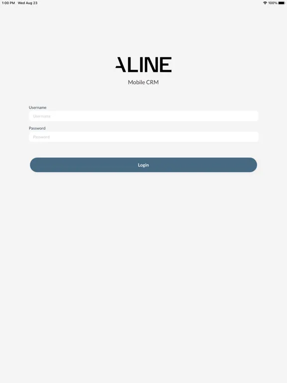 Aline CRM iPad  Screenshots