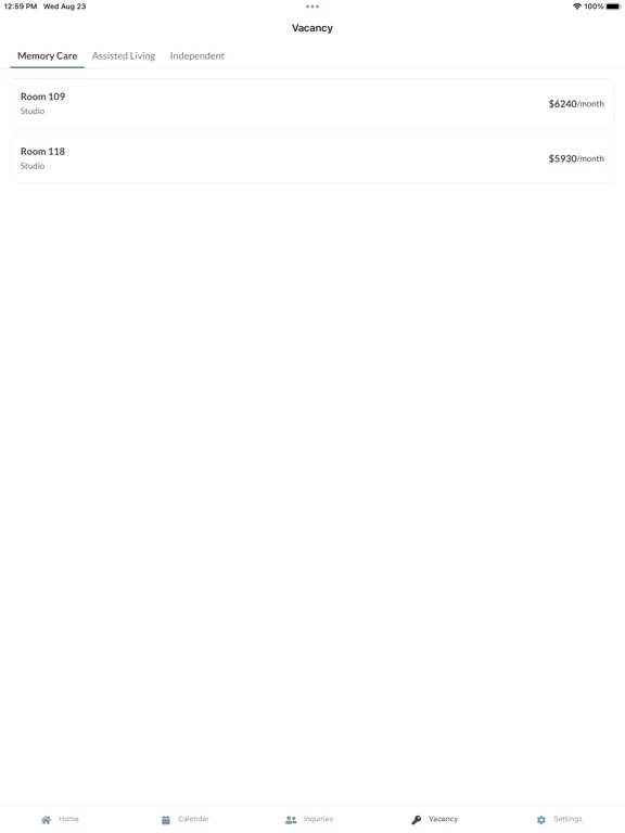 Aline CRM iPad  Screenshots