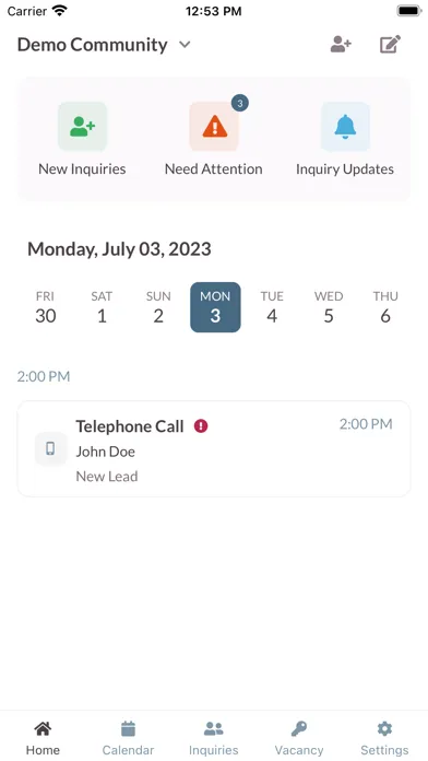 Aline CRM Screenshots