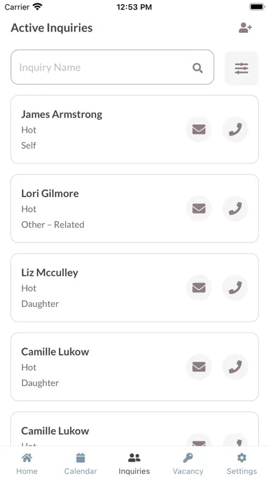 Aline CRM Screenshots