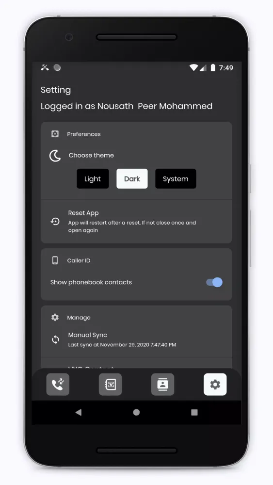VYO Contacts Screenshots