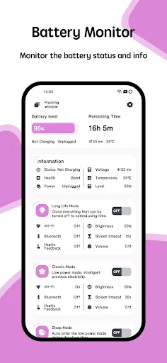 Battery manager and monitor Screenshots