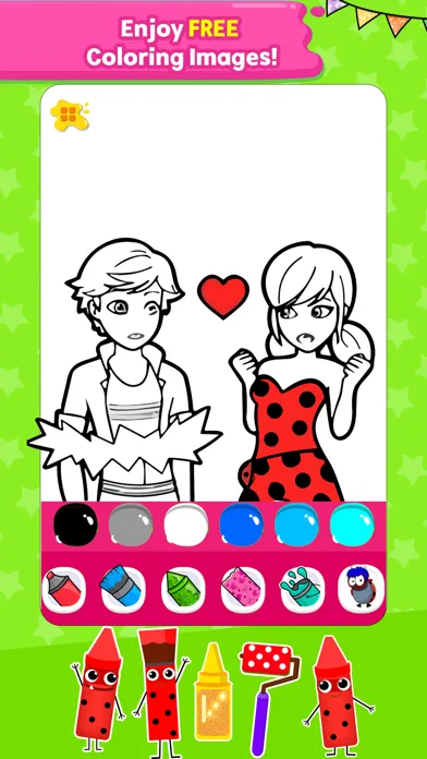 Captures d'écran de Glitter Ladybug Coloring Fun