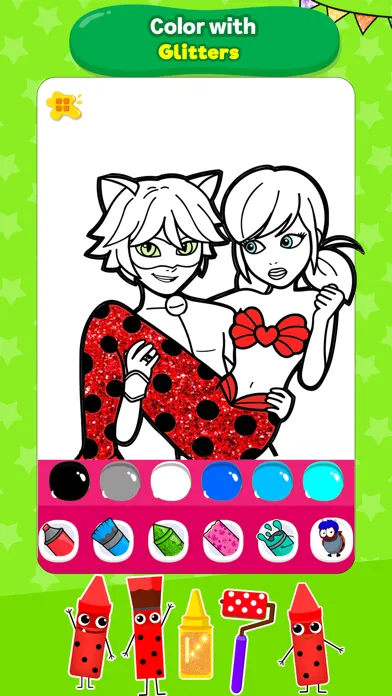 Captures d'écran de Glitter Ladybug Coloring Fun