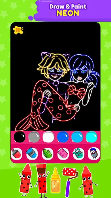Captures d'écran de Glitter Ladybug Coloring Fun