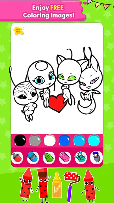 Captures d'écran de Glitter Ladybug Coloring Fun