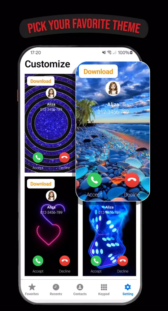 iCaller, Caller Theme & Dialer Screenshots