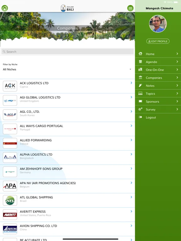 AGM 2024 Bali GLNK / GLVNET iPad  스크린샷