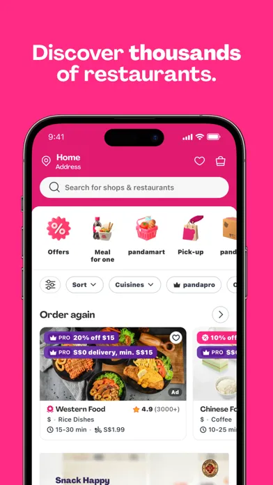 foodpanda: Food & Groceries スクリーンショット
