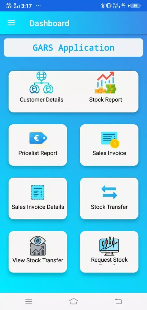 Gars Sales App स्क्रीनशॉट