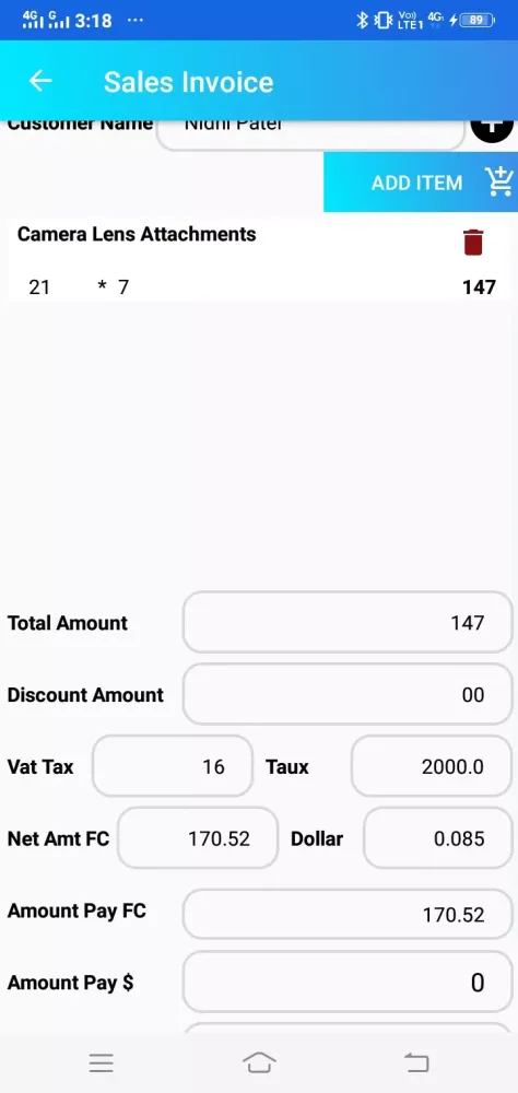 Gars Sales App स्क्रीनशॉट