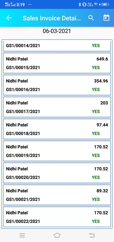 Gars Sales App स्क्रीनशॉट